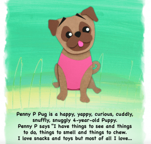 Penny P Pug book page